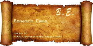 Benesch Emma névjegykártya